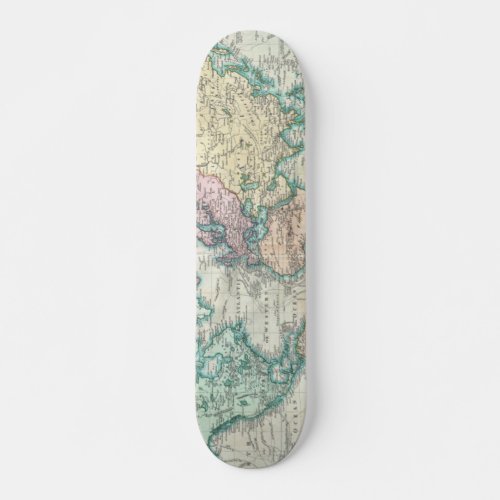 Vintage Map of The World 1801 Skateboard