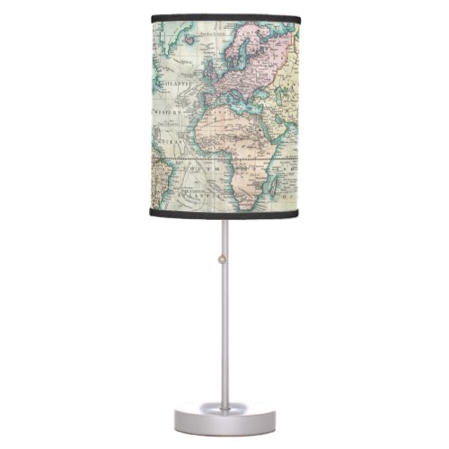 Vintage Map of The World 1801 Table Lamp