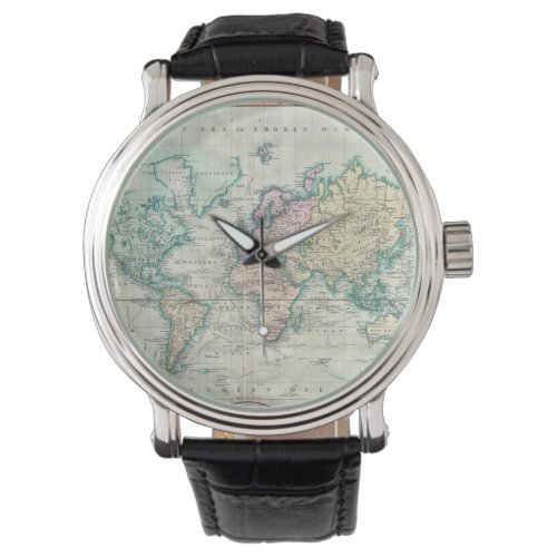 Vintage Map of The World 1801 Watch