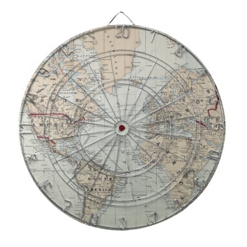 Vintage Map of The World 1875 Dart Board