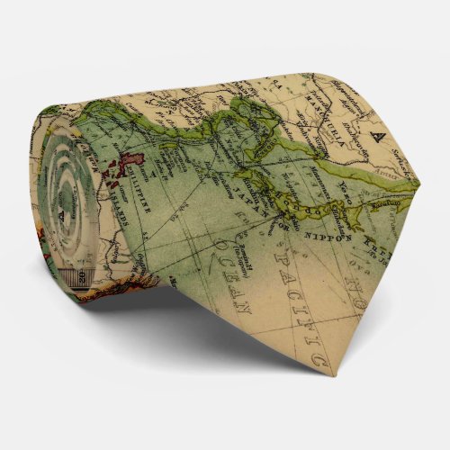 Vintage Map of The World 1911 _ Stylized Tie