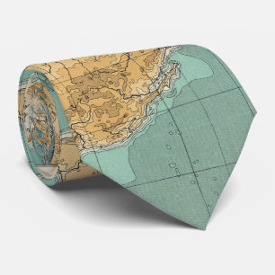 Vintage Map of The World (1922) Neck Tie