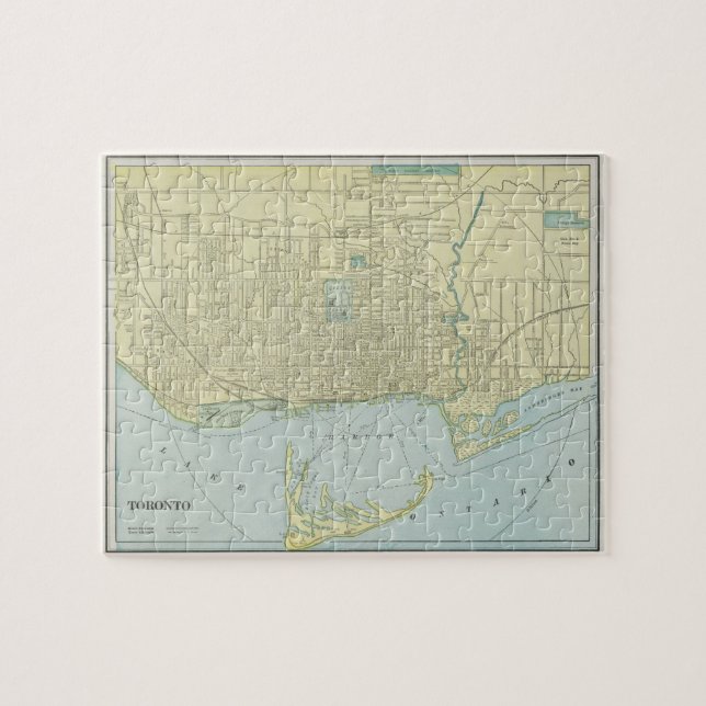 Vintage Map of Toronto (1901) Jigsaw Puzzle (Horizontal)