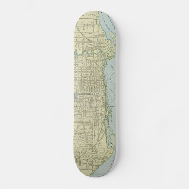 Vintage Map of Toronto (1901) Skateboard Deck (Front)