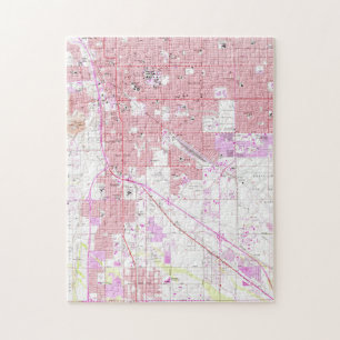 Vintage Map of Tucson Arizona (1957) Jigsaw Puzzle
