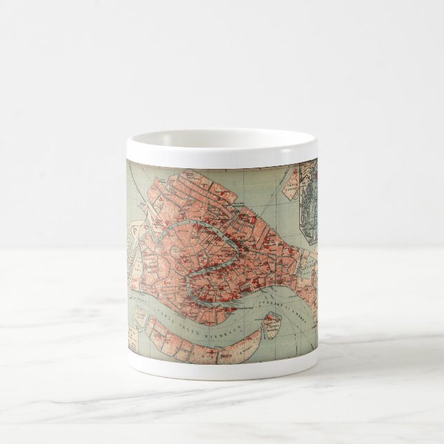 Vintage Map of Venice Italy (1920) Coffee Mug (Center)