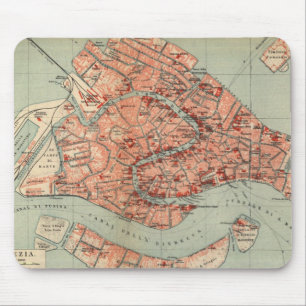 Vintage Map of Venice Italy (1920) Mouse Pad
