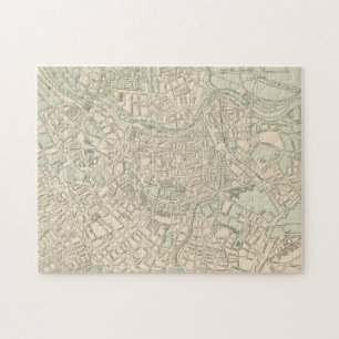 Vintage Map of Vienna Austria (1901) Jigsaw Puzzle