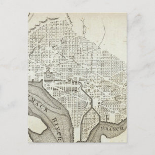 Vintage Map of Washington D.C. (1794) Postcard