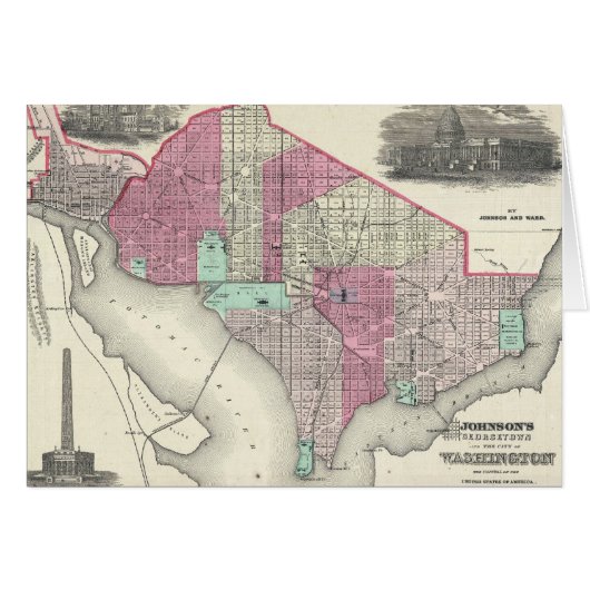 Vintage Map of Washington D.C. (1866) (Front Horizontal)