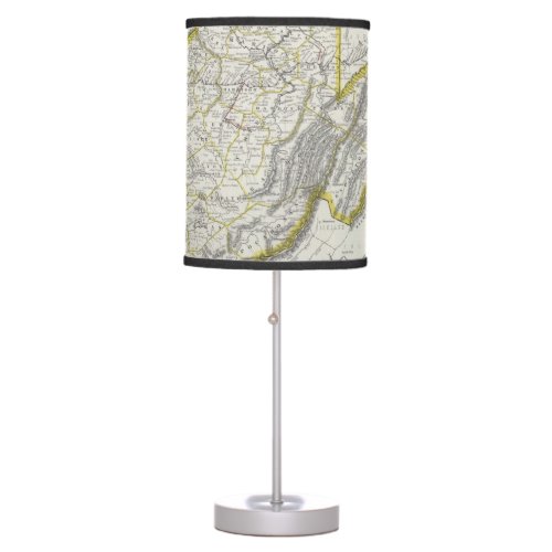 Vintage Map of West Virginia 1889 Table Lamp