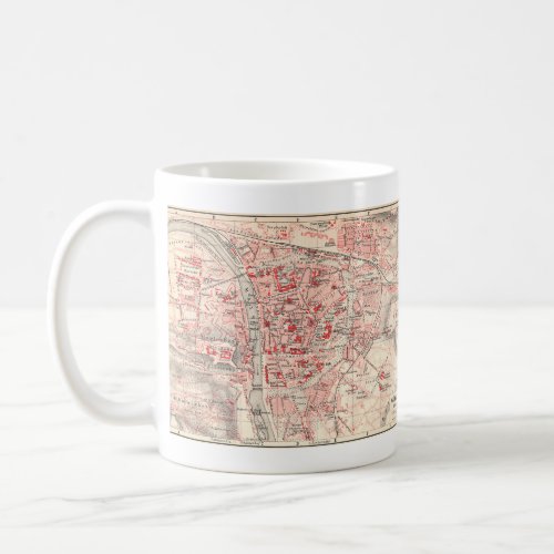 Vintage Map of Wurzburg Germany 1905 Coffee Mug