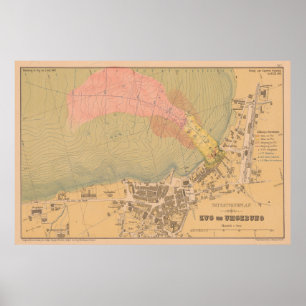 Vintage Map of Zug Switzerland (1887) Poster