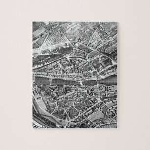 Vintage Map of Zurich Switzerland (1850) Jigsaw Puzzle