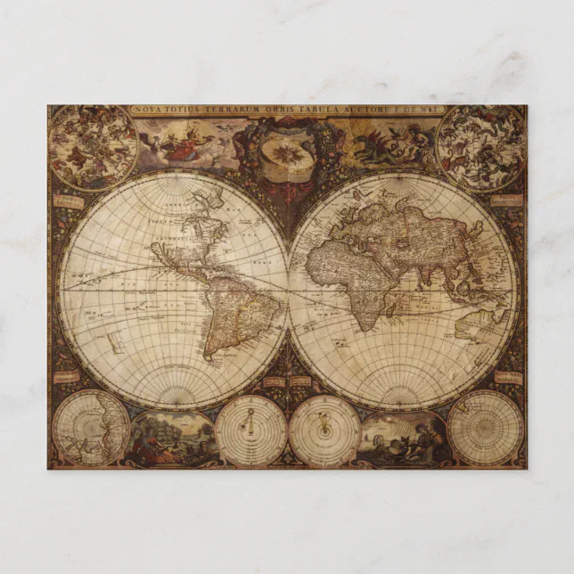 Vintage Map Postcard | Zazzle