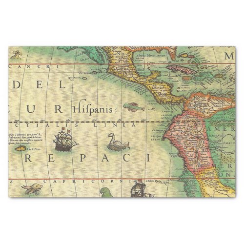 Vintage Map Print Tissue Paper