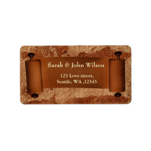 vintage map, return address label