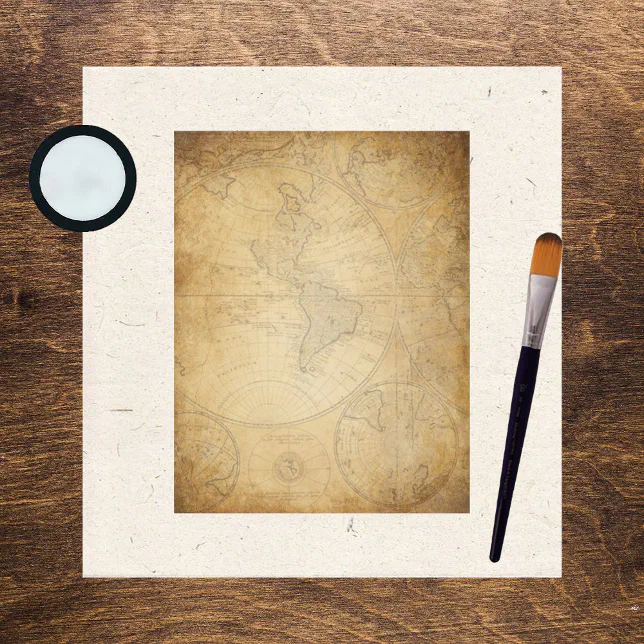 Vintage Map Scrapbook Paper Zazzle