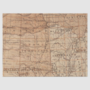 Vintage Map Series Design  12 Tissue Paper