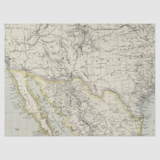 Vintage Map Series Design  8 Tissue Paper (Front)