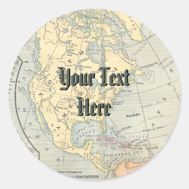 Vintage Map Stickers (Front)