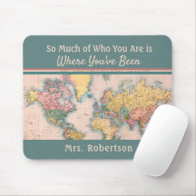 Vintage Map World Atlas Travel Lover's