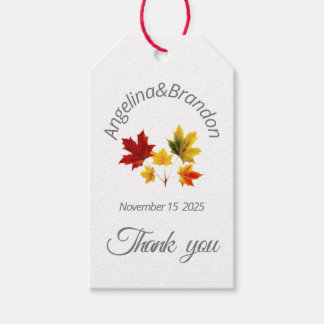 Vintage Maple Leaves Gift Tags