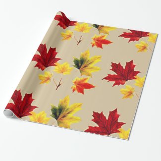 vintage maple leaves in a subtle neutral