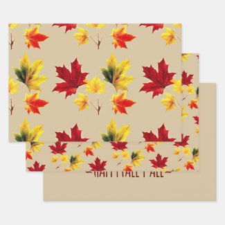 vintage maple leaves in a subtle neutral