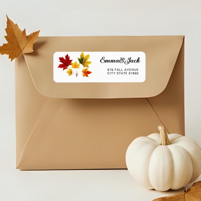 Vintage Maple Leaves  -personalized Label (Creator Uploaded)