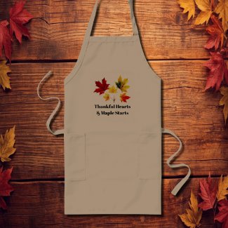 vintage maple leaves - Thankful   Khaki