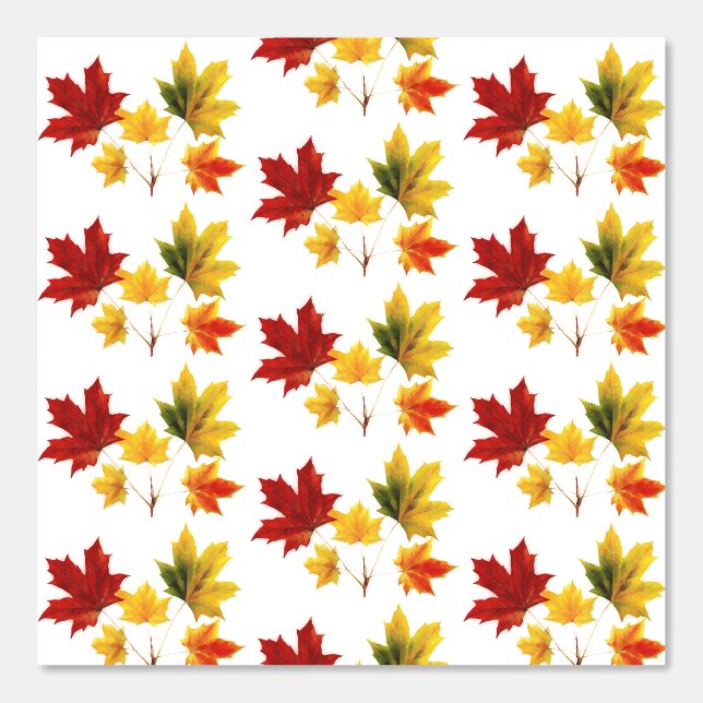 vintage maple leaves wallpaper  (Front)