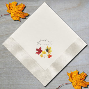 Vintage Maple leaves  -wedding  Napkins