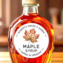 Vintage maple syrup label