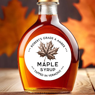 Vintage maple syrup label