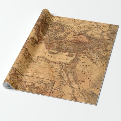 Vintage Maps of Europe Digital Paper_7 Wrapping Paper