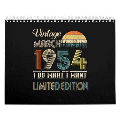 Vintage March 1954 What I Want Limited Edition Calendar