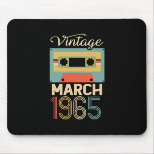Vintage March 1965 55th Birthday 55 Year Gift Mouse Pad