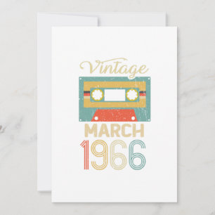 Vintage March 1966 55th Birthday 55 Year Gift Invitation