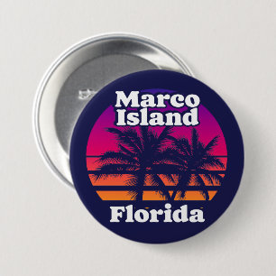 Vintage Marco Island Beach Florida Button