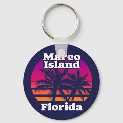 Vintage Marco Island Beach Florida Keychain