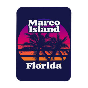 Vintage Marco Island Beach Florida Magnet