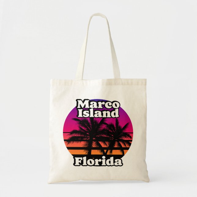 Vintage Marco Island Beach Florida Tote Bag (Front)