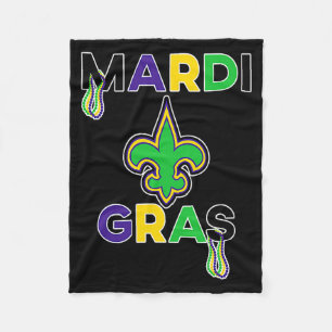 Vintage Mardi Gras Festival New Orleans For Women  Fleece Blanket