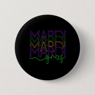 Vintage Mardi Gras Festival New Orleans Women's Button