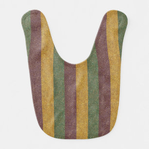 Vintage Mardi Gras striped Baby Bib