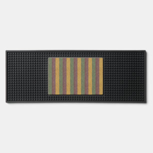 Vintage Mardi Gras striped Bar Mat