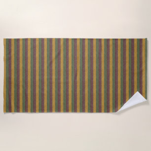 Vintage Mardi Gras striped Beach Towel