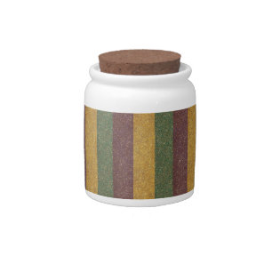 Vintage Mardi Gras striped Candy Jar