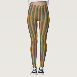 Vintage Mardi Gras striped Leggings